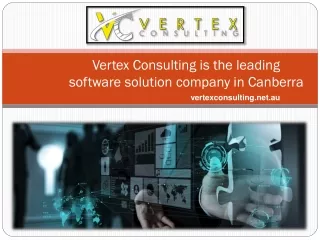 vertex consulting is the leading software solution company in canberra