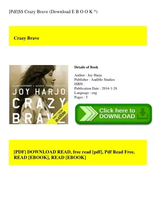 [Pdf]$$ Crazy Brave (Download E B O O K ^)