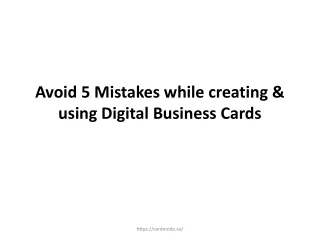 Avoid 5 Mistakes while creating & using Digital Business Cards-converted