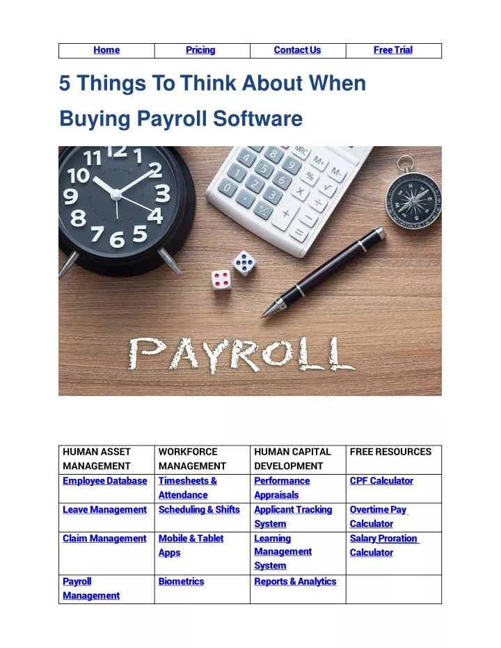 5 things to think about when buying payroll