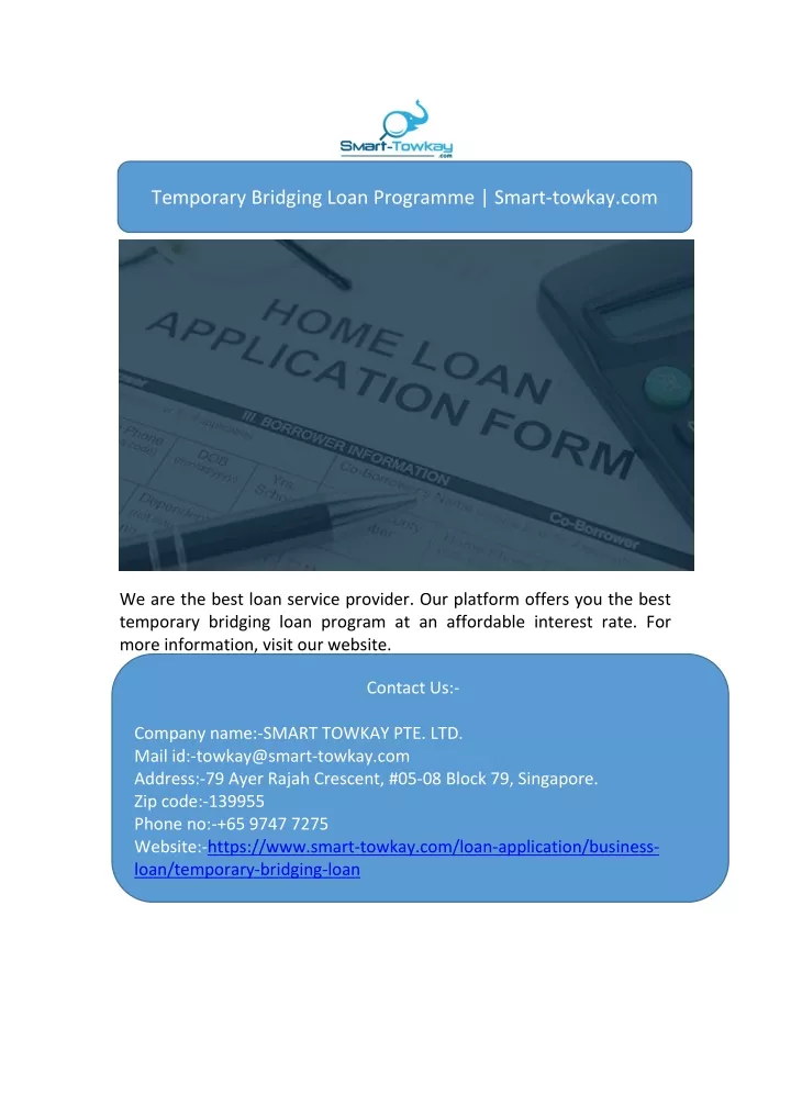 temporary bridging loan programme smart towkay com