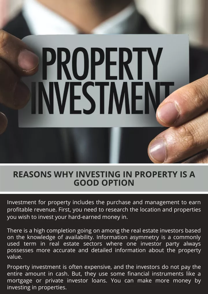 reasons why investing in property is a good