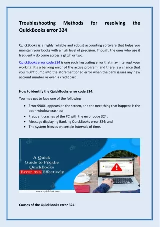 troubleshooting quickbooks error 324