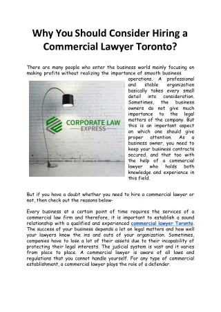 Commercial Lawyer Toronto