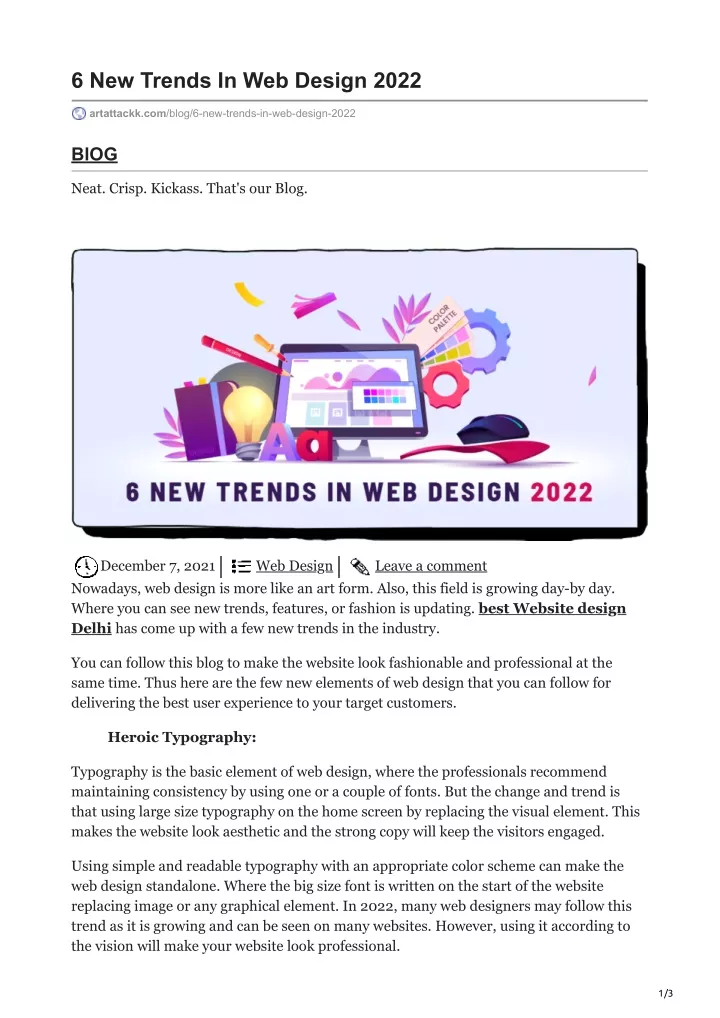 6 new trends in web design 2022