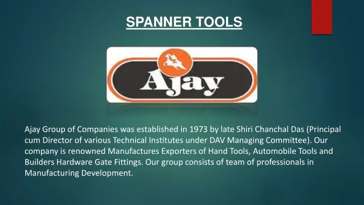 spanner tools