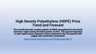 high density polyethylene hdpe price trend and forecast