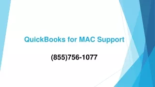 QuickBooks for MAC Support