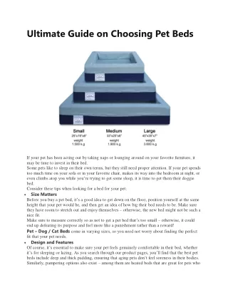 ultimate guide on choosing pet beds