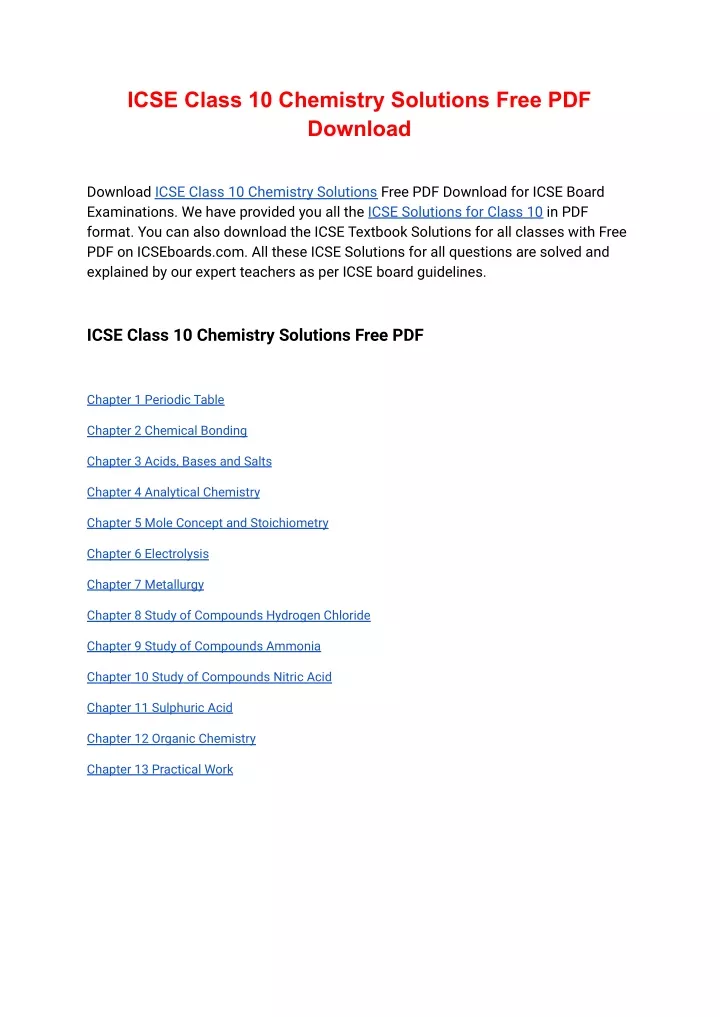 candid chemistry class 10 icse solutions pdf free download