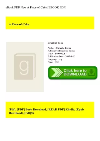 eBook PDF New A Piece of Cake [EBOOK PDF]