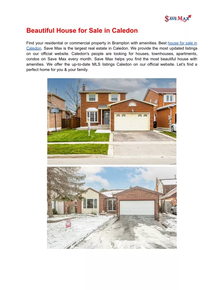 beautiful house for sale in caledon