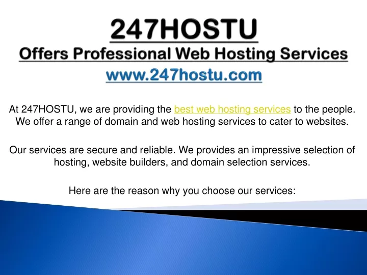 247hostu offers professional web hosting services www 247hostu com