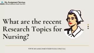 what are the recent research topics for nursing