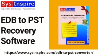 EDB to PST Recovery software