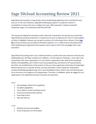 sage 50cloud accounting review 2021
