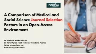 a comparison of medical and social science