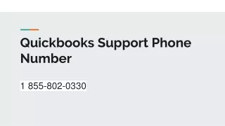 Quickbooks Support Phone Number  1 855-802-0330