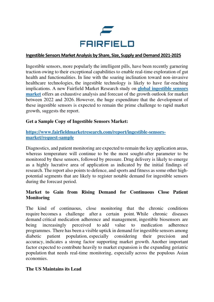 ingestible sensors market analysis by share size