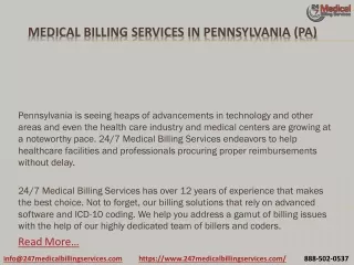 Medical Billing Services in Pennsylvania (PA)