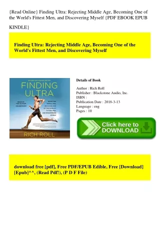 {Read Online} Finding Ultra Rejecting Middle Age  Becoming One of the World's Fittest Men  and Discovering Myself {PDF E