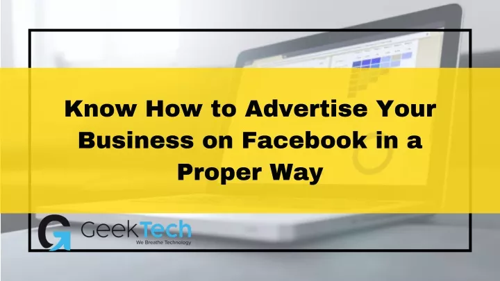 know how to advertise your business on facebook