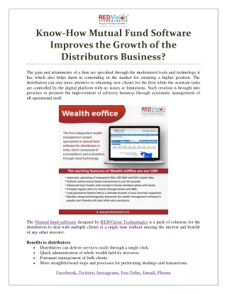 know how mutual fund software improves the growth