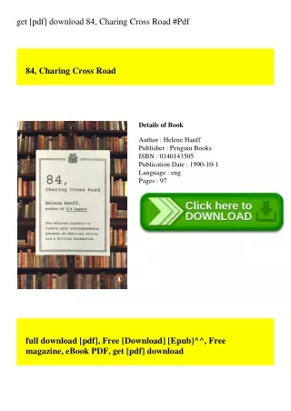 get [pdf] download 84  Charing Cross Road #Pdf