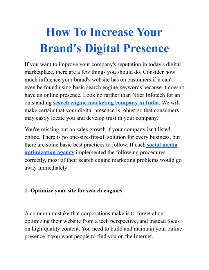 how to increase your brand s digital presence