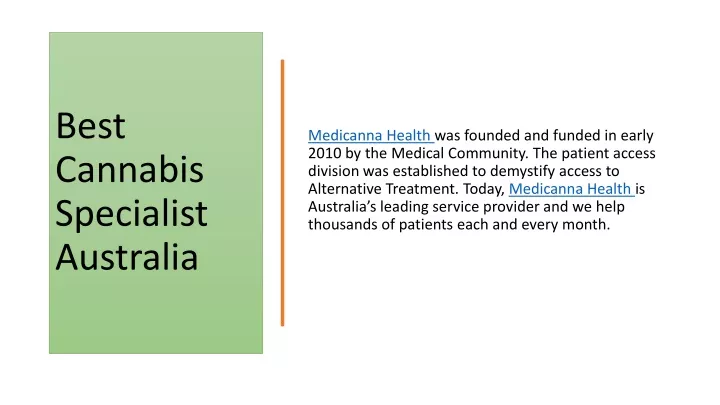 best cannabis specialist australia