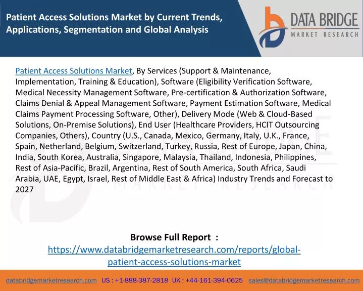 patient access solutions market by current trends