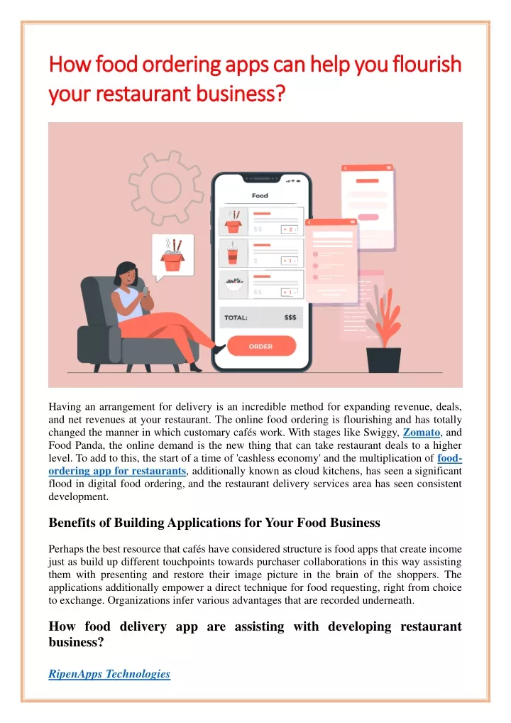 how food ordering apps can help you flourish