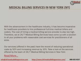 Medical Billing Services in New York (NY)