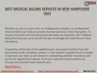 Best Medical Billing Services in New Hampshire (NH)