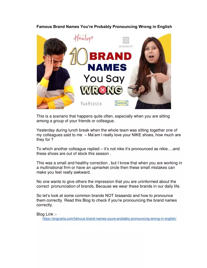 famous brand names you re probably pronouncing