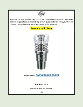 titanium nail 14mm