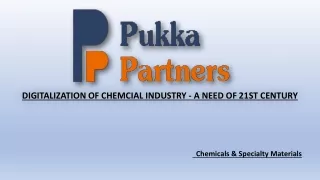 DIGITALIZATION OF CHEMCIAL INDUSTRY - A NEED OF 21ST CENTURY - New