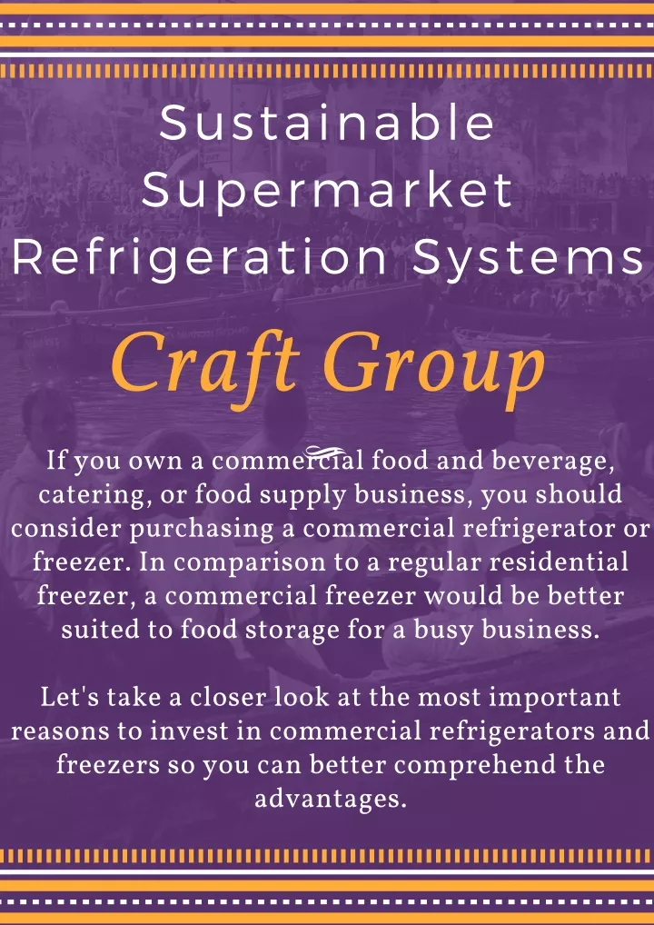 sustainable supermarket refrigeration systems