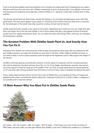 Neglect Zkittlez Seeds Hybrid Strain: 21 Main Reason Whies You No Longer Require