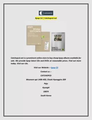 Kpop Cd  Catchopcd.net