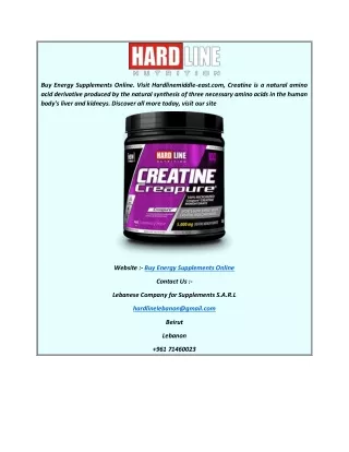 Buy Energy Supplements Online  Hardlinemiddle-east.com