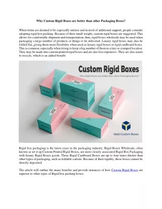 why custom rigid boxes are better than other