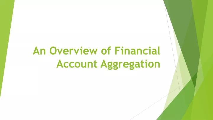 an overview of financial account aggregation