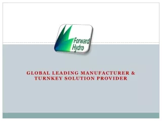 Do you know about hydraulic turbine generators?