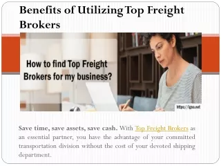 Benefits of Utilizing Top Freight Brokers