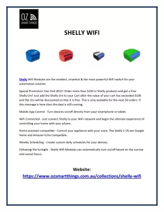 shelly wifi