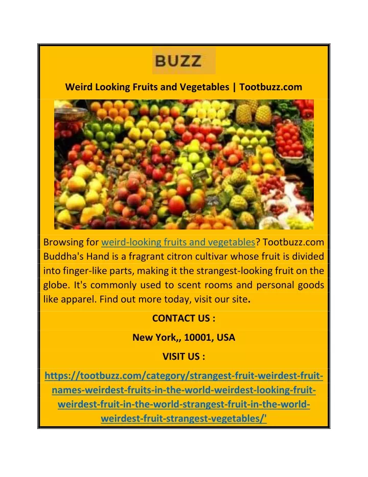 weird looking fruits and vegetables tootbuzz com