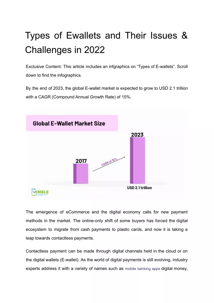 types of ewallets and their issues challenges