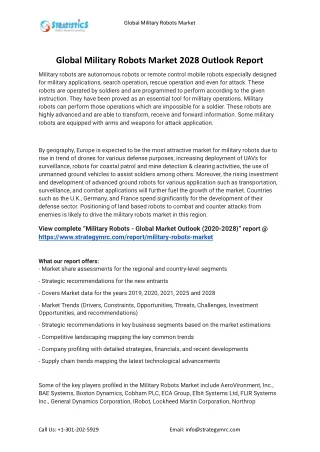 global military robots market
