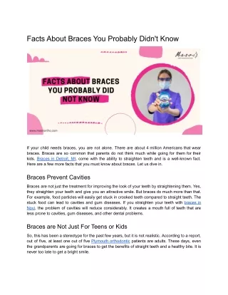 Facts About Braces You Probably Didn't Know